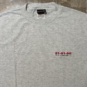 Vintage Year 2000 Shirt Mens Medium Grey Mark Of A Millennium Short Sleeve Tee
